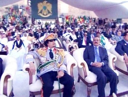 رئيس الجمهورية أثناء حضوره احتفال ليبيا بعيد ثورة الفاتح من سبتمبر / أمس